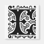 Verzierter Magnet des Monogramm-"E" - Magnets