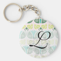 verzierter mit Blumendamast des Shabby Chic Schlüsselband