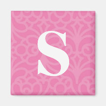 Verziertes Blumenmonogramm - Buchstabe S Kühlschrankmagnete