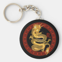 Verziertes chinesisches Jahr des Drachen Keychain Schlüsselbänder