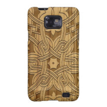 Verziertes hölzernes Schnitzen Galaxy S2 Cover