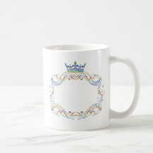 Verziertes Rahmen-Medaillon mit Krone Kaffeehaferl