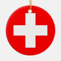Verzierung mit Flagge von der Schweiz Weihnachtsbaum Ornament