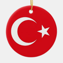 Verzierung mit Flagge von der Türkei Weihnachtsbaum Ornament
