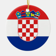 Verzierung mit Flagge von Kroatien Weinachtsornamente