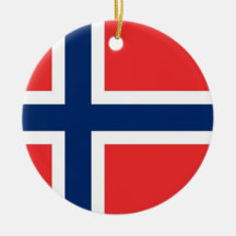 Verzierung mit Flagge von Norwegen Ornamente