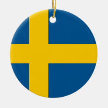 Verzierung mit Flagge von Schweden Weihnachtsbaum Ornamente