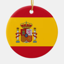 Verzierung mit Flagge von Spanien Ornamente