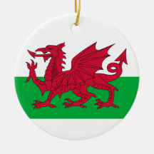 Verzierung mit Flagge von Wales Weihnachtsornament