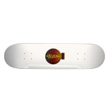 Verzierungs-dunkler Sonnenunterganggelb Squiggleba Skateboardbretter