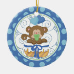 Verzierungs-wertvoller Affe des Babys erste Weihna Weihnachtsbaum Ornament