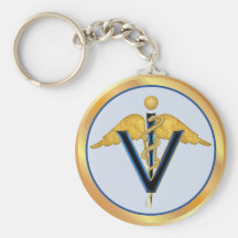 VeterinärCaduceus Schlüsselanhänger