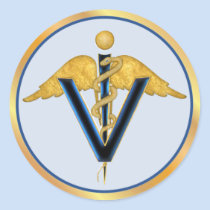 VeterinärCaduceus aufkleber