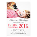 Veterinärgeschäfts-Haustier-Foto-Weihnachtswerbung Personalisierte Ankündigungskarte