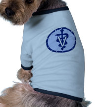 Veterinärlogo 2 hund tshirts