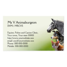Veterinärpraxisverabredung und -Visitenkarte