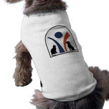Veterinärtierlogo mit Katze und Hund Haustier T-shirts