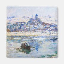 Vetheuil im Winter Claude Monet Kühlschrankmagnet