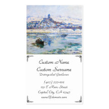 Vetheuil im Winter Claude Monet Visitenkarten Vorlage