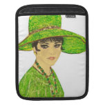 Vibrierende Dame In Green iPad Sleeves