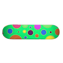 Vibrierende grüne NeonTupfen Skateboard Deck
