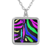 Vibrierender mehrfarbiger Zebra-Tierdruck Amulett