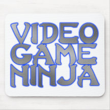 VIDEOSPIEL NINJA (blau) Mousepads