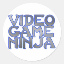 VIDEOSPIEL NINJA (blau) Stickers
