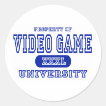 Videospiel-Universität Runder Sticker