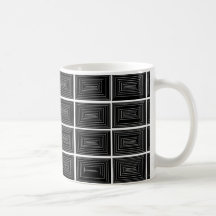 Viele kleinen schwarzen u. weißen optischen Effekt Tee Tasse