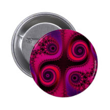 Vier Fraktal-Spiralen - rot, lila, Fuchsie Buttons