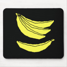 Vier gelbe Bananen Mauspad