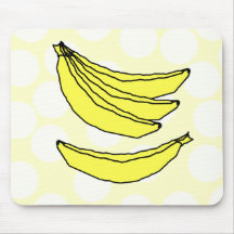 Vier gelbe Bananen Mauspads