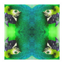 vier Papageien Galerie Faltleinwand