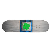 Vierblättriges Kleeblatt; Metallblick Personalisierte Skateboards