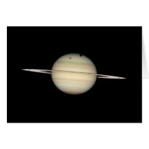 Vierfache Saturn-Mond-Durchfahrt Grußkarte