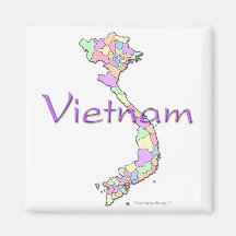 Vietnam-Karte Magnete