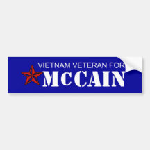 Vietnam-Tierarzt für McCain Autoaufkleber