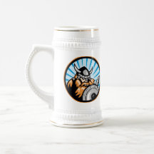 Viking-Räuber-barbarischer Krieger Retro Tassen