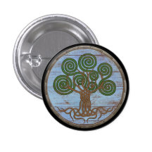Viking-Schild-Knopf - Yggdrasil Anstecknadelbuttons