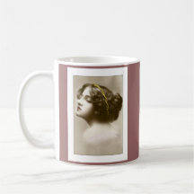 viktorianische Damenminiatur-Art-Pose Tasse