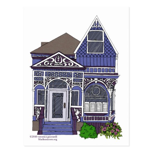 Viktorianische gemalte Dame - Blau Postkarte | Zazzle