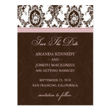 Viktorianische Romance Save the Date Postkarte (Ro