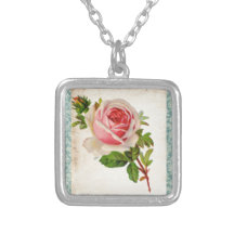 Viktorianische Rose und Damast Amuletten