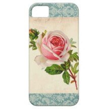 Viktorianische Rose und Damast iPhone 5 Schutzhüllen