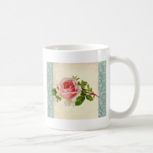 Viktorianische Rose und Damast Haferl