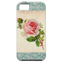 Viktorianische Rose und Damast iPhone 5 Etui