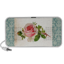 Viktorianische Rose und Damast Laptop Lautsprecher