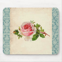 Viktorianische Rose und Damast Mauspads