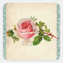 Viktorianische Rose und Damast Sticker